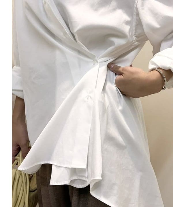 AONO SHIKAMAさんの「BEAMS WOMEN｜2WAY オーバーシャツ 26AW」を使ったコーディネート