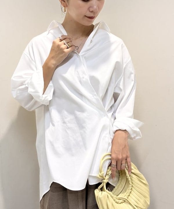 AONO SHIKAMAさんの「BEAMS WOMEN｜2WAY オーバーシャツ 26AW」を使ったコーディネート