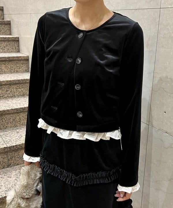 あさひさんの「BEAMS WOMEN｜ベロア タンクトップ セット カーディガン」を使ったコーディネート