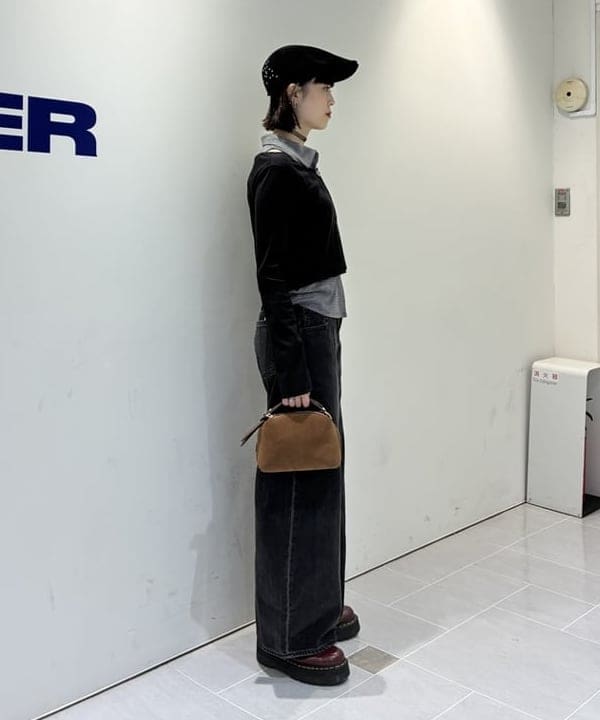 りかちょび/岸本梨佳さんの「BEAMS WOMEN｜スタッズ フェイクスエード ハンチング」を使ったコーディネート
