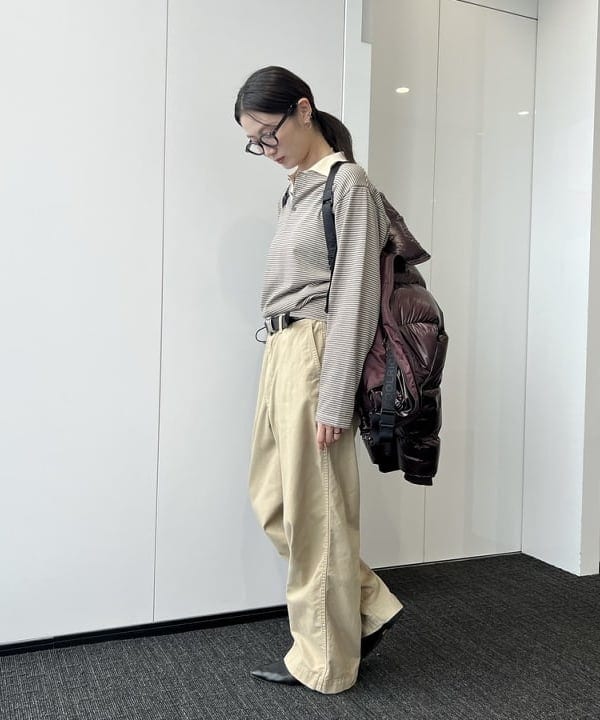 隈元 楓さんの「BEAMS WOMEN｜【別注】エディター坪田あさみ &times; WOOLRICH &times; Demi-Luxe BEAMS / パッカブル コクーン ダウンブルゾン」を使ったコーディネート