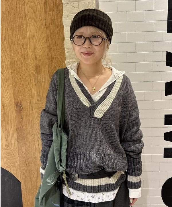 ando naoさんの「BEAMS WOMEN｜【別注】TORI-TO &times; BEAMS BOY / チェック フリル ロング スカート」を使ったコーディネート