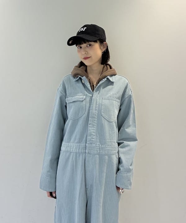 りかちょび/岸本梨佳さんの「BEAMS WOMEN｜【別注】N,P,E / リプロダクション デニムスキャニング リバーシブルバッグ S」を使ったコーディネート