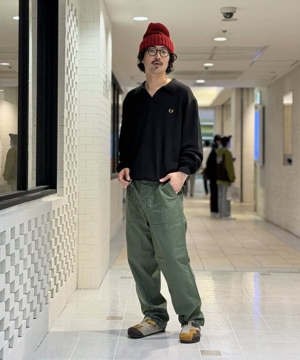 BAKU(東江 漠)さんの「【別注】FRED PERRY / Skipper Knit Long Sleeve Polo Shirt」を使ったコーディネート
