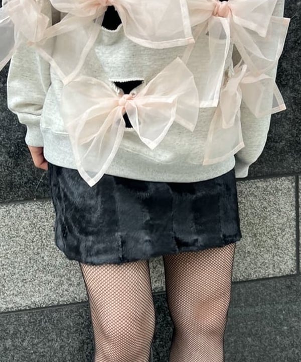 あさひさんの「BEAMS WOMEN｜フェイクファー ミニ スカート」を使ったコーディネート