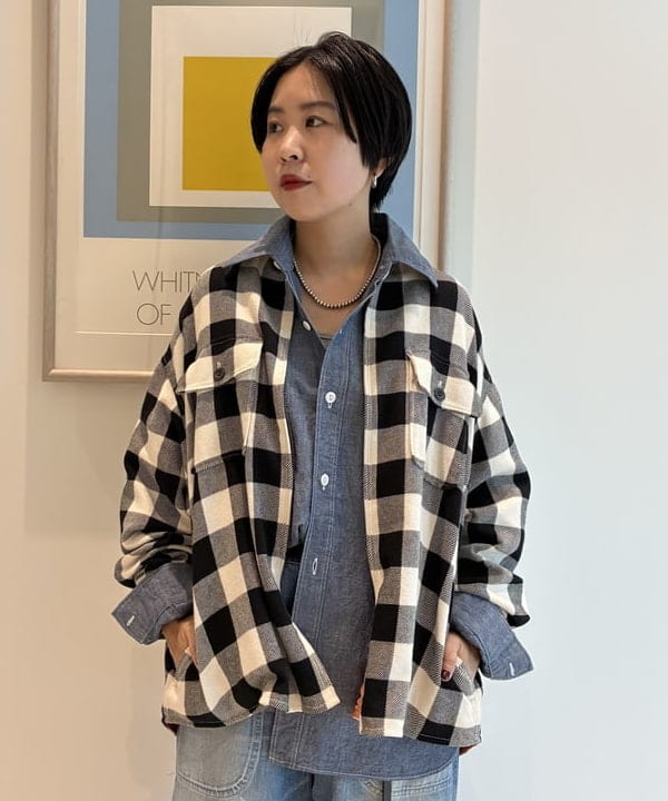 ミナミマリコさんの「BEAMS WOMEN｜ベーシック 段リブ シャギーソックス」を使ったコーディネート