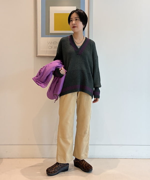 ミナミマリコさんの「BEAMS WOMEN｜ダブルニー パンツ」を使ったコーディネート
