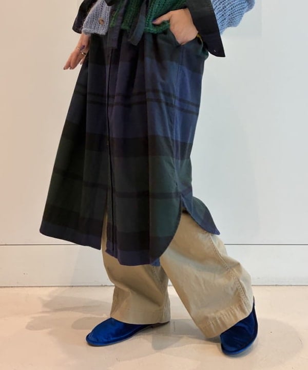 エノモト アミさんの「BEAMS WOMEN｜ビッグ チェック ワンピース」を使ったコーディネート