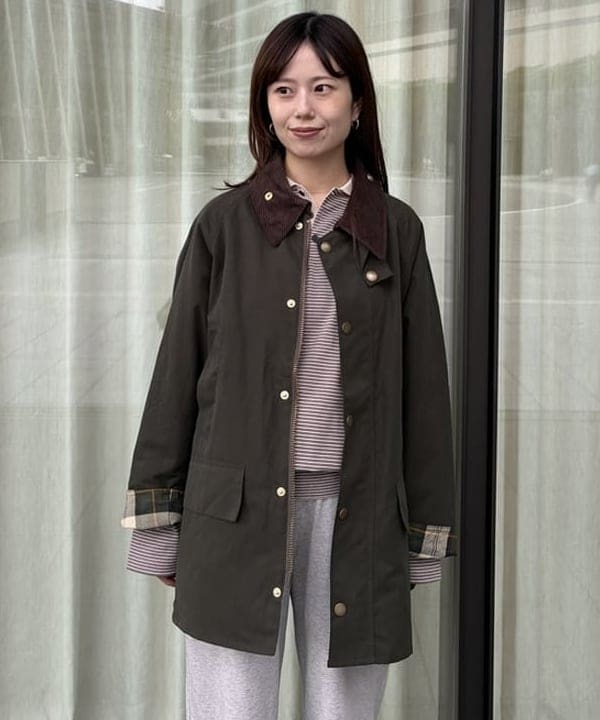 蒲原 捺美さんの「BEAMS WOMEN｜【別注】Barbour &times; Demi-Luxe BEAMS / BEDALE ジャケット」を使ったコーディネート