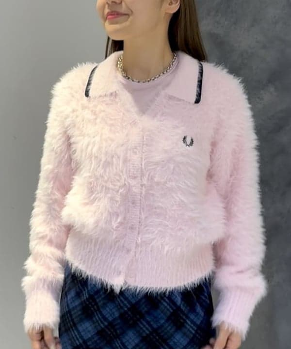 みゆうさんの「BEAMS WOMEN｜【別注】FRED PERRY / フラッフィー ニット カーディガン」を使ったコーディネート