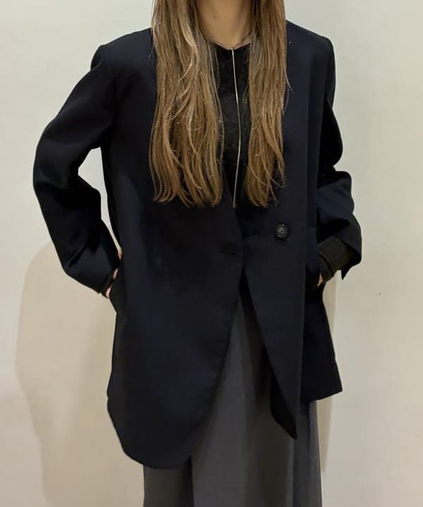 CHIHIROさんの「BEAMS WOMEN｜ラペルレス オーバー ジャケット」を使ったコーディネート