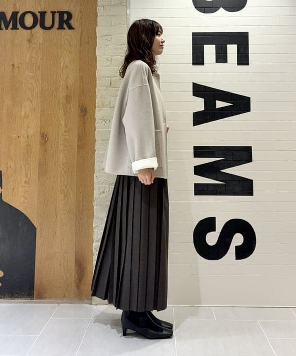 ヒライさんの「BEAMS WOMEN｜モヘヤ シルク ロングスリーブニット」を使ったコーディネート