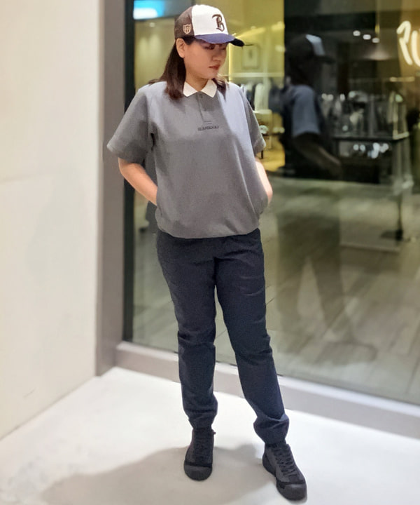 【美品】ビームスゴルフ　タテロゴ ストレッチメッシュ ポロシャツ　XL　グレー ビームス ゴルフ グランフロント大阪店（1238494） スタイリング