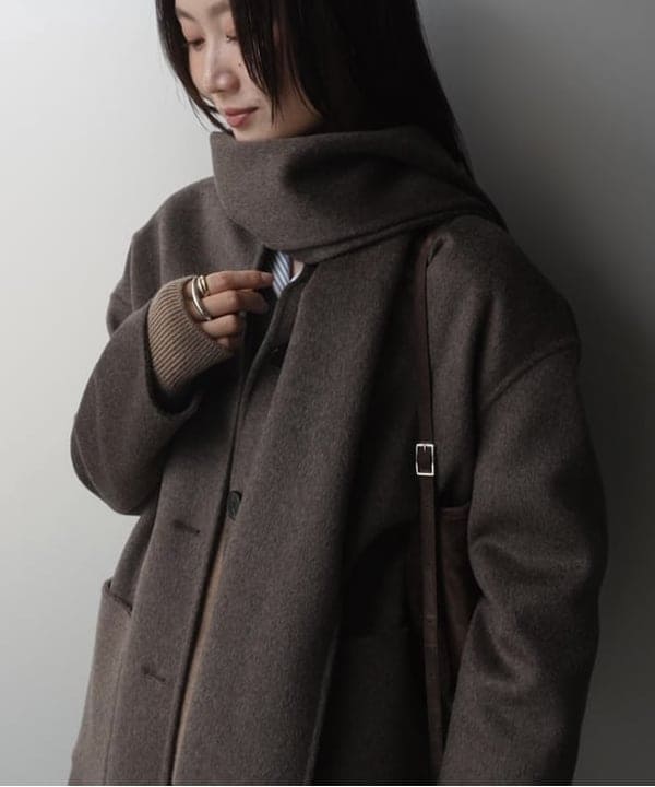 隈元 楓さんの「BEAMS WOMEN｜ポプリン 2タックパンツ」を使ったコーディネート