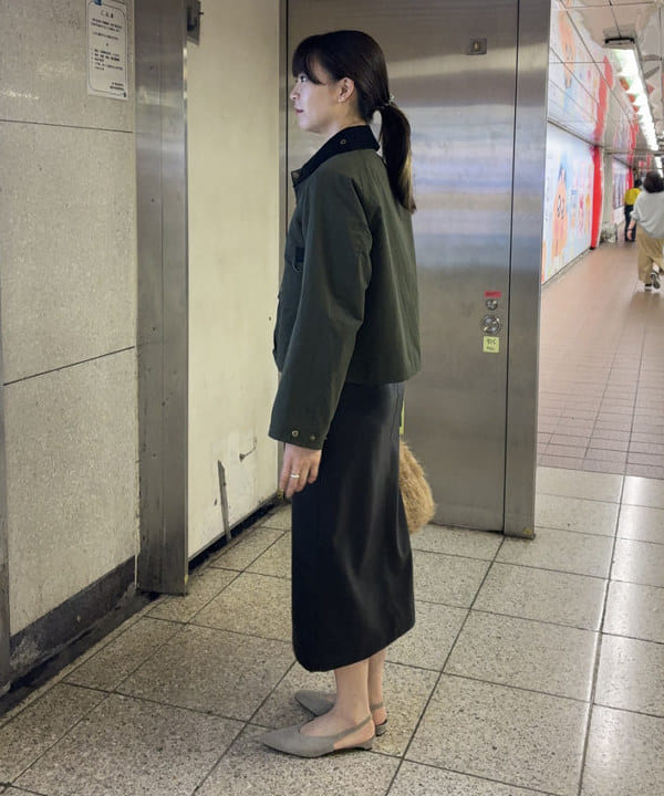 中平 あみさんの「BEAMS WOMEN｜【別注】Barbour / SPEY ジャケット」を使ったコーディネート