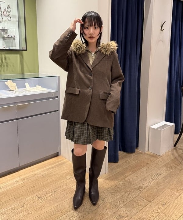 うららさんの「BEAMS WOMEN｜ホームスパン シングル ジャケット」を使ったコーディネート