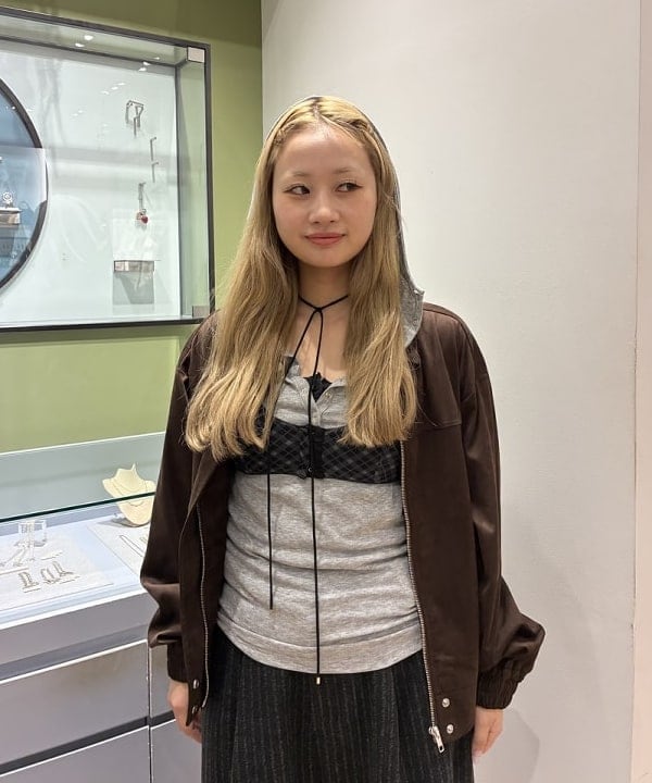 Arisaさんの「BEAMS WOMEN｜フェイク スエード ブルゾン」を使ったコーディネート