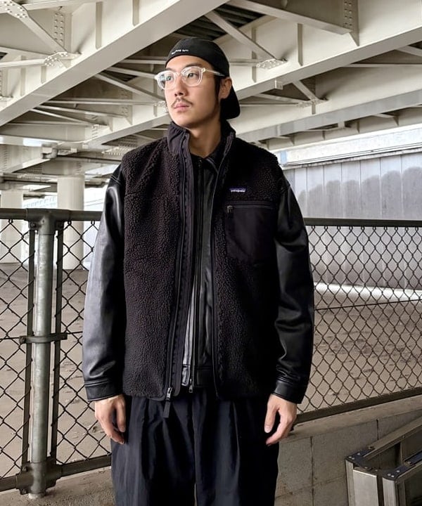 高遠 恒巳さんの「BEAMS WOMEN｜ワイドフィット レザー ジップブルゾン」を使ったコーディネート