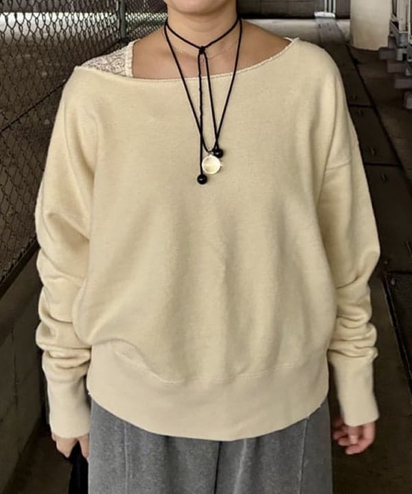 早川 萌子さんの「BEAMS WOMEN｜ダメージ スウェット プルオーバー」を使ったコーディネート