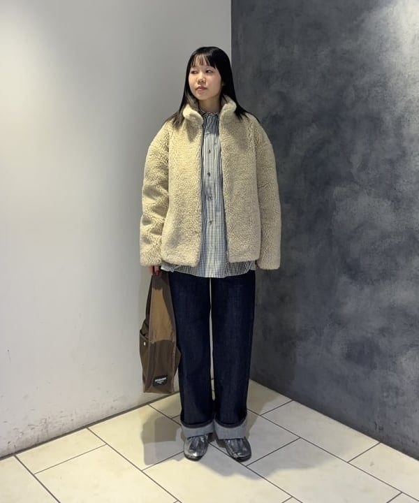 菜月さんの「BEAMS WOMEN｜TICCA / ウール ファー ブルゾン」を使ったコーディネート