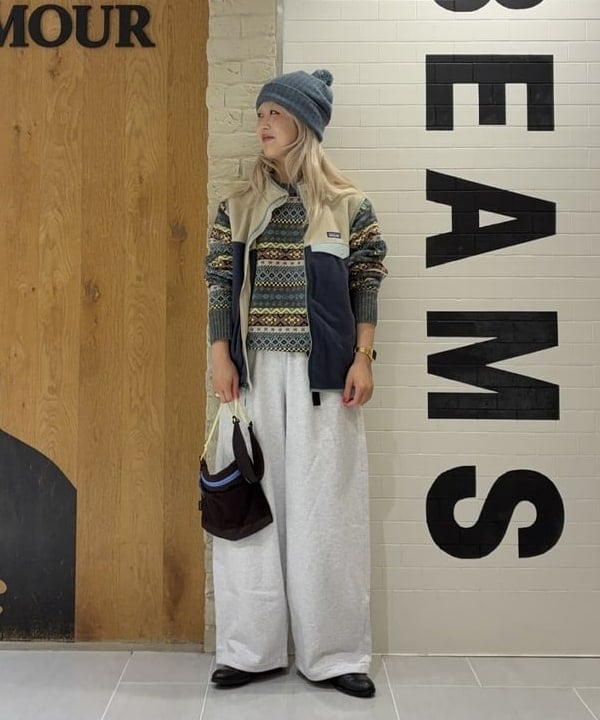 ando naoさんの「BEAMS WOMEN｜【別注】INFIELDER DESIGN &times; BEAMS BOY / ストライプ ワッチ キャップ」を使ったコーディネート