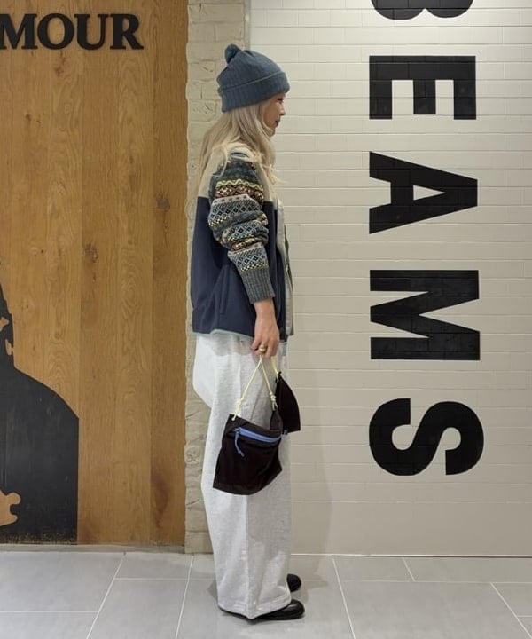 ando naoさんの「BEAMS WOMEN｜【別注】INFIELDER DESIGN &times; BEAMS BOY / ストライプ ワッチ キャップ」を使ったコーディネート