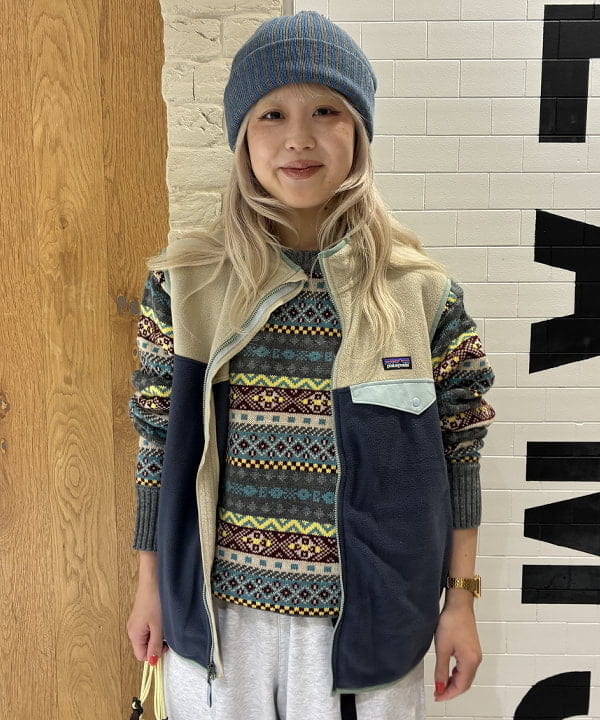 ando naoさんの「BEAMS WOMEN｜【別注】INFIELDER DESIGN &times; BEAMS BOY / ストライプ ワッチ キャップ」を使ったコーディネート