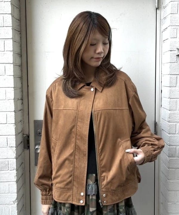 キラリさんの「BEAMS WOMEN｜フェイク スエード ブルゾン」を使ったコーディネート