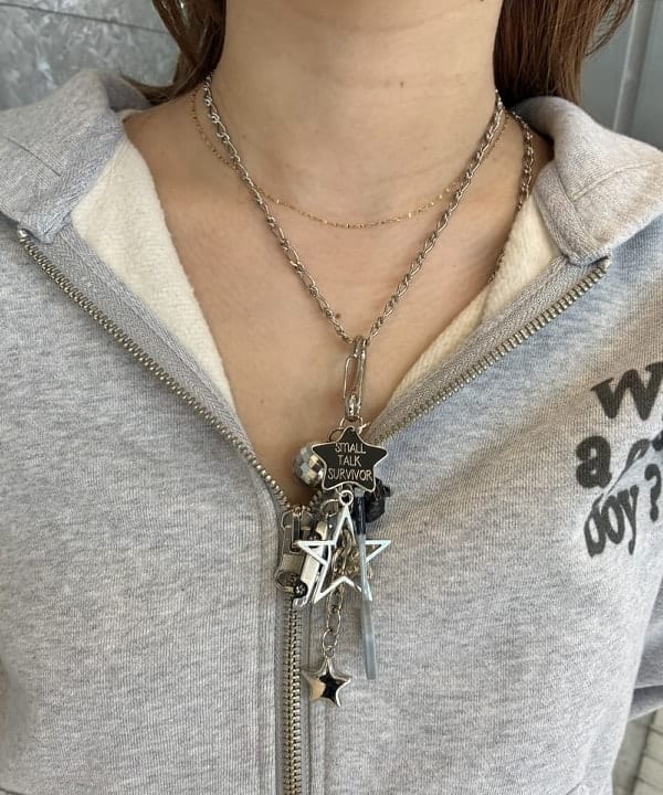 まゆちゃんさんの「BEAMS WOMEN｜K10 マリーナチェーン ネックレス」を使ったコーディネート