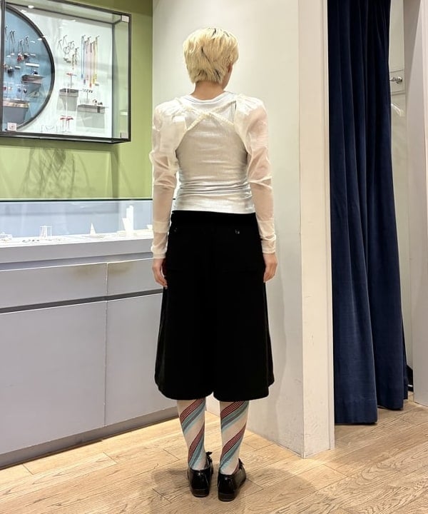 あさひさんの「BEAMS WOMEN｜ストライプ ワイド ハーフ パンツ」を使ったコーディネート