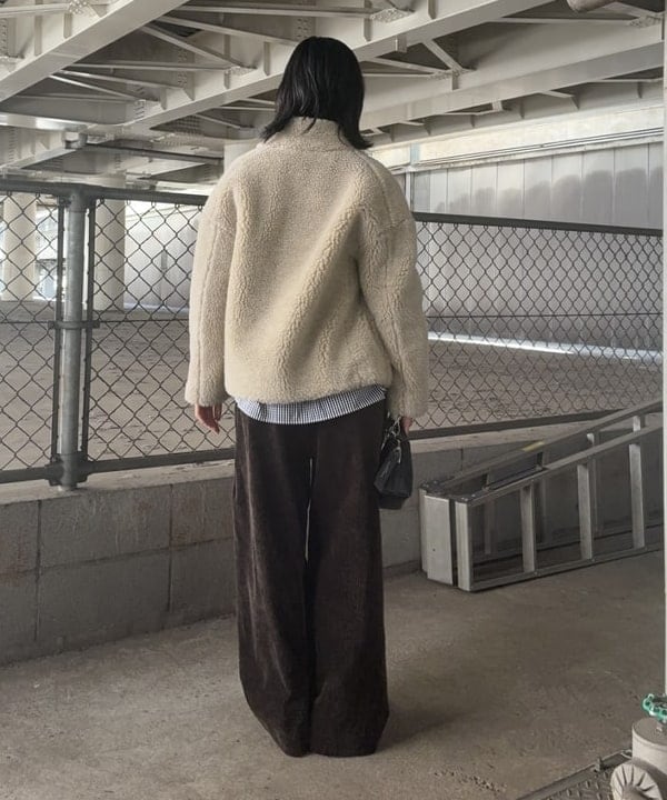 Kanaeさんの「BEAMS WOMEN｜TICCA / ウール ファー ブルゾン」を使ったコーディネート