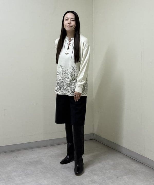 関 桂子さんの「BEAMS WOMEN｜Fake Leather Blouson」を使ったコーディネート