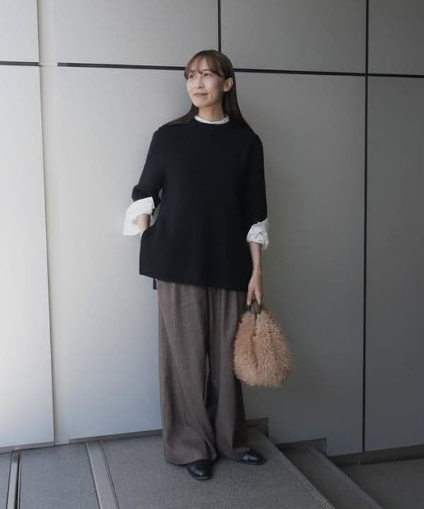 cammyさんの「BEAMS WOMEN｜クロップド スリーブ ニット .M」を使ったコーディネート