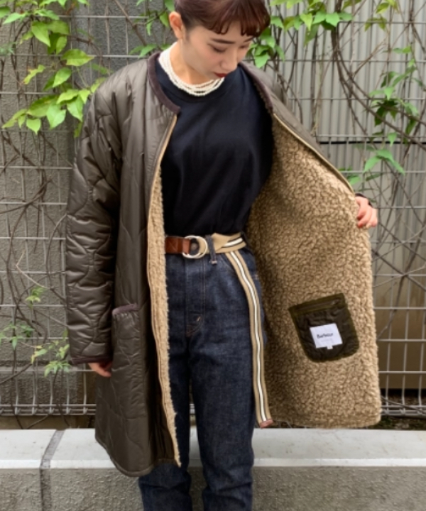 たぐみさんの「BEAMS WOMEN｜BEAMS BOY / 樹脂 パール ロング ネックレス」を使ったコーディネート