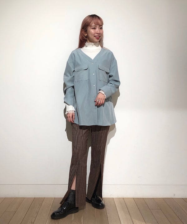 LEEさんの「BEAMS WOMEN｜▲Dr.Martens &times; Ray BEAMS / 別注 パテント 3eye」を使ったコーディネート