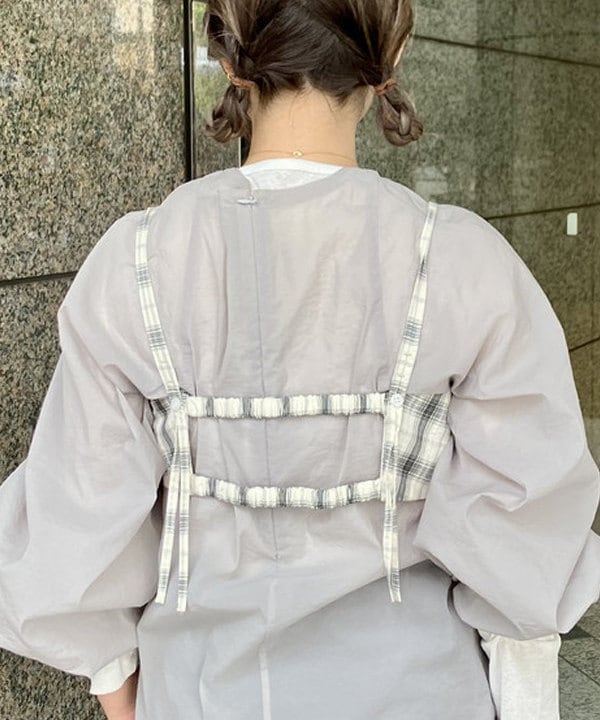 YABUさんの「BEAMS WOMEN｜チェック ビスチェ」を使ったコーディネート