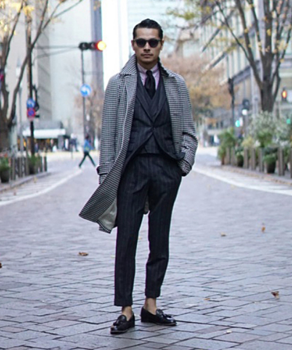 極美Brilla per il gustoブリッラヴァルカラーコート44千鳥格子