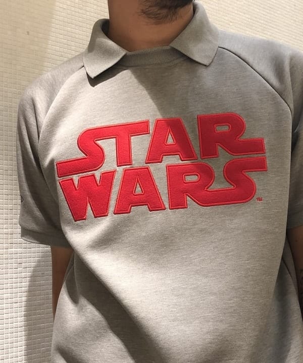 【美品】BEAMS GOLF×STAR WARS コラボ　ポロシャツ メンズM 超美品】ビームスゴルフ×スターウォーズ 半袖ポロシャツ 黒