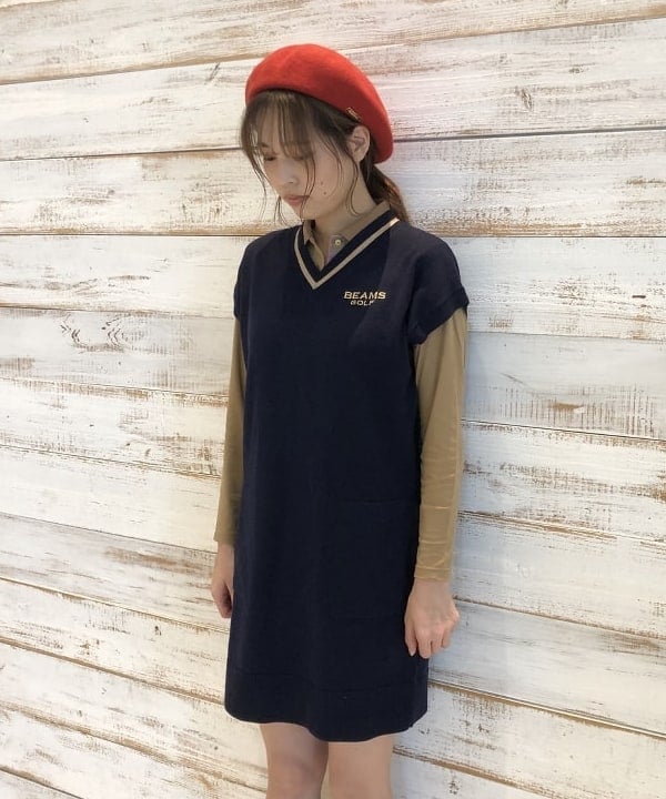 【お値下げ】BEAMS GOLF ストライプ フード付きワンピース BEAMS GOLF（277908） スタイリング・コーディネイト｜BEAMS