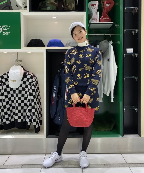 BEAMS GOLF 防風 星柄 ニット セットアップ