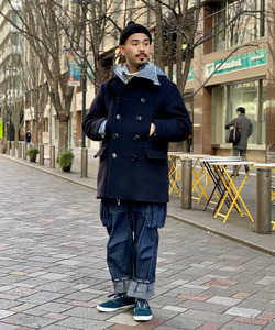 BEAMS 5 BEAMS pocket quarter-length wide denim (pants, denim