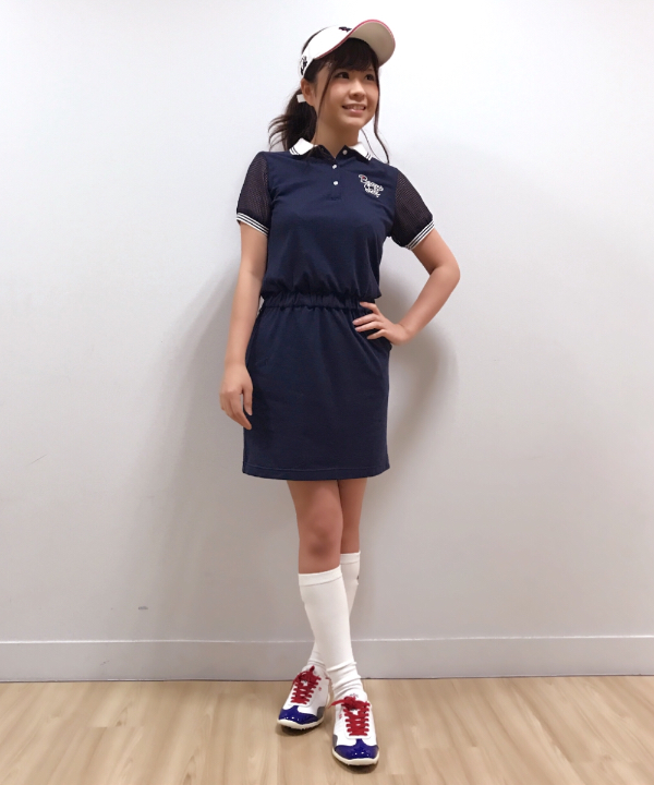 BEAMS GOLF ノースリーブポロワンピース M サンバイザーセット
