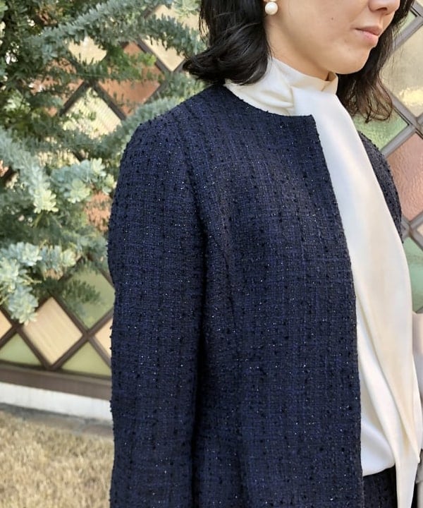 松元 晴佳さんの「BEAMS WOMEN｜Demi-Luxe BEAMS / ダブルパール イヤリング」を使ったコーディネート