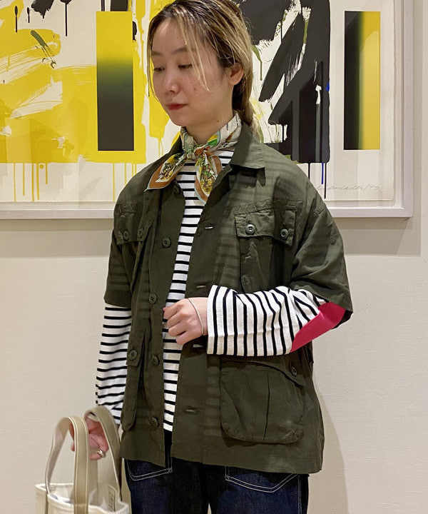 にしだてさんの「BEAMS WOMEN｜【別注】BUZZ RICKSON'S / USアーミーDENIM」を使ったコーディネート