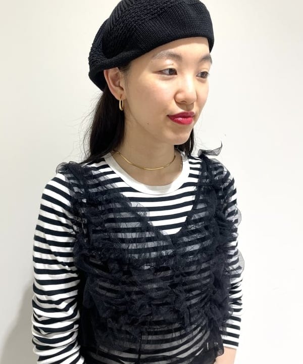 Mizuki.Mさんの「BEAMS WOMEN｜BEAMS BOY / フライス 1cm ボーダー」を使ったコーディネート