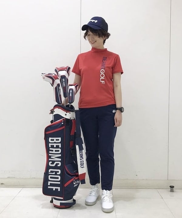 BEAMS GOLF / オリジナル スリムスタンド キャディバッグ □ホワイト