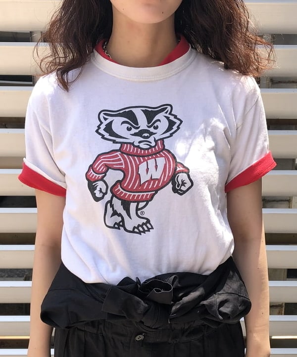 サワイさんの「BEAMS WOMEN｜【別注】Healthknit / ワッフル ボーダー Tシャツ」を使ったコーディネート