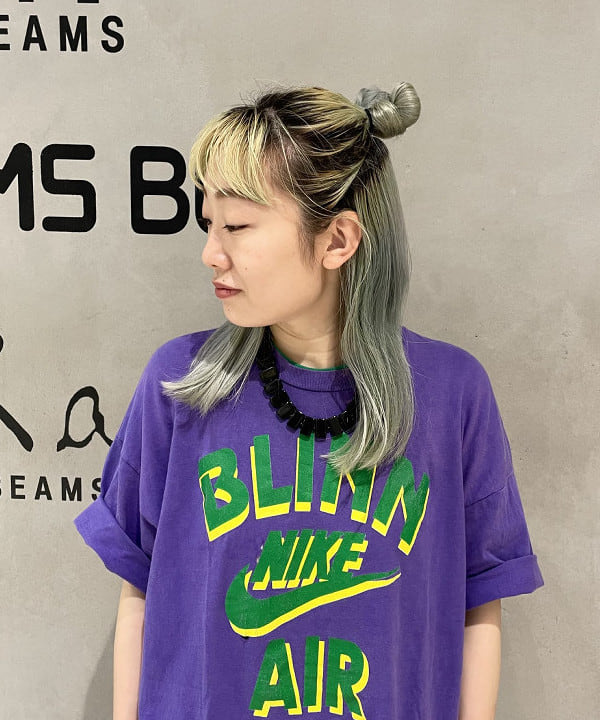 ハルキ　モモナさんの「BEAMS WOMEN｜【別注】Healthknit / ワッフル ボーダー Tシャツ」を使ったコーディネート