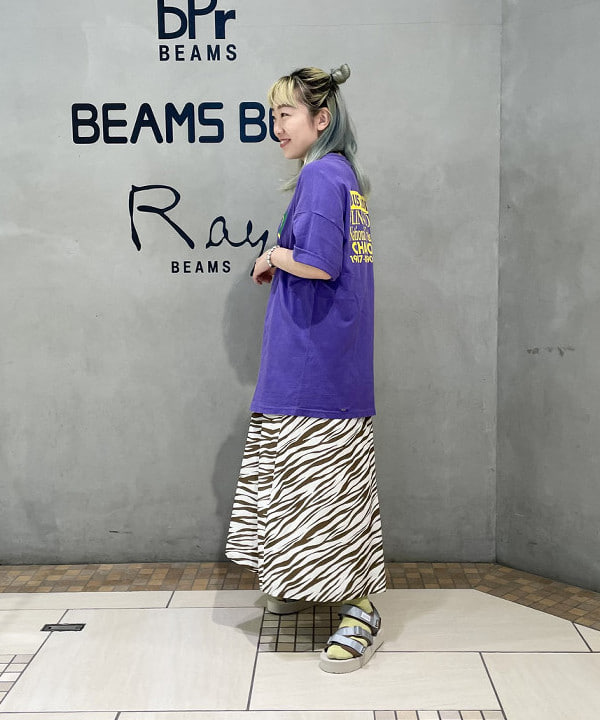 ハルキ　モモナさんの「BEAMS WOMEN｜【別注】Healthknit / ワッフル ボーダー Tシャツ」を使ったコーディネート