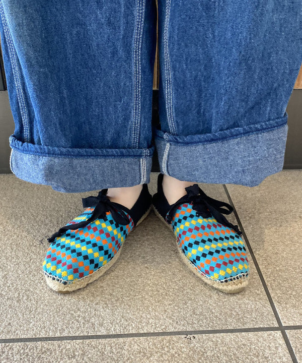 大田 麗未さんの「BEAMS WOMEN｜【別注】Healthknit / ワッフル ボーダー Tシャツ」を使ったコーディネート